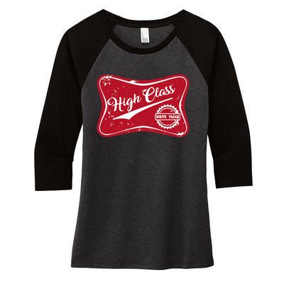 High Class White Trash Vintage Country Women's Tri-Blend 3/4-Sleeve Raglan Shirt