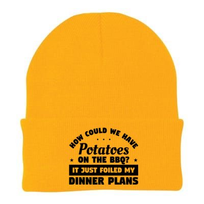 How Could We Have Potatoes On The Bbq Barbecue Grill Great Gift Knit Cap Winter Beanie