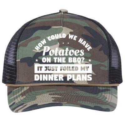 How Could We Have Potatoes On The Bbq Barbecue Grill Great Gift Retro Rope Trucker Hat Cap