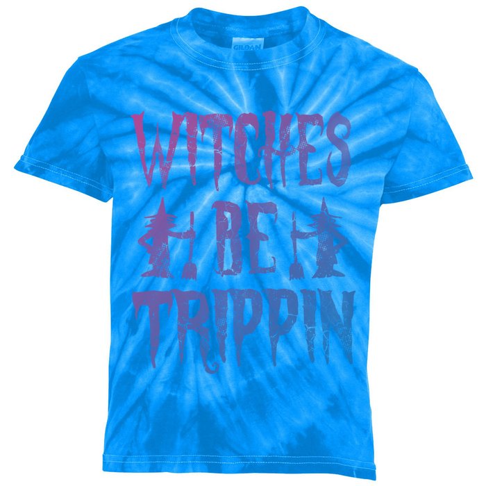 Halloween Costume Witches Be Trippin Gift Kids Tie-Dye T-Shirt