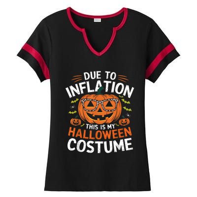 Halloween Costumes Woman 2024 Funny Due To Inflation Ladies Halftime Notch Neck Tee