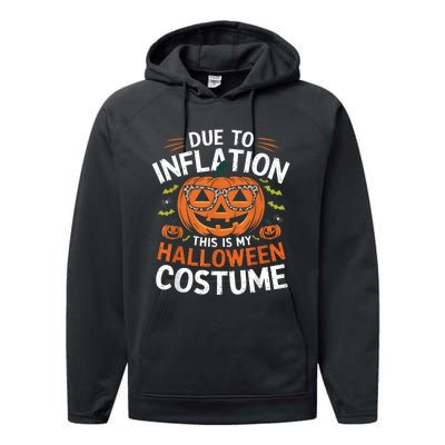 Halloween Costumes Woman 2024 Funny Due To Inflation Performance Fleece Hoodie