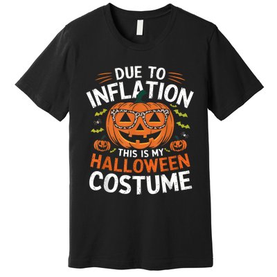 Halloween Costumes Woman 2024 Funny Due To Inflation Premium T-Shirt