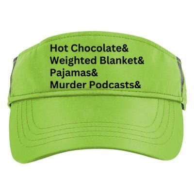 Hot Chocolate Weighted Blanket Pajamas Murder Podcasts Adult Drive Performance Visor