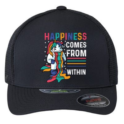 Happiness Comes Within Gay And Homosexual Santa Claus Funny Gift Flexfit Unipanel Trucker Cap