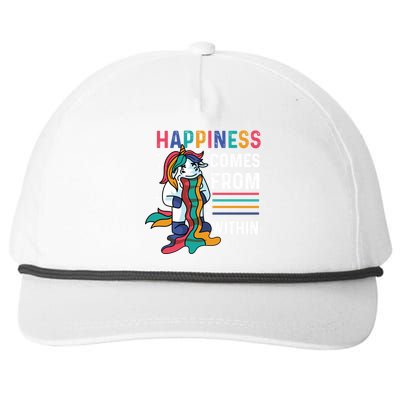 Happiness Comes Within Gay And Homosexual Santa Claus Funny Gift Snapback Five-Panel Rope Hat