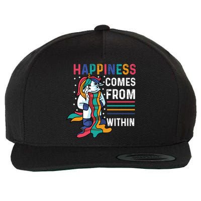 Happiness Comes Within Gay And Homosexual Santa Claus Funny Gift Wool Snapback Cap