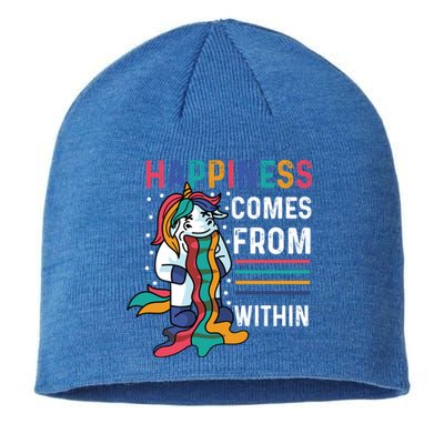 Happiness Comes Within Gay And Homosexual Santa Claus Funny Gift Sustainable Beanie