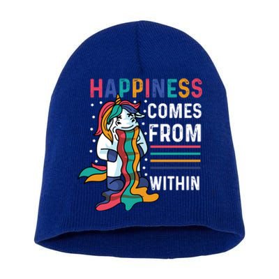 Happiness Comes Within Gay And Homosexual Santa Claus Funny Gift Short Acrylic Beanie