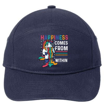 Happiness Comes Within Gay And Homosexual Santa Claus Funny Gift 7-Panel Snapback Hat