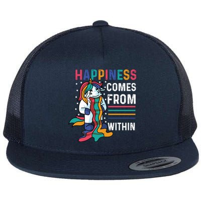 Happiness Comes Within Gay And Homosexual Santa Claus Funny Gift Flat Bill Trucker Hat