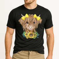 Highland Cow With Sunflowers Cooling Performance Crew T-Shirt