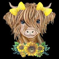 Highland Cow With Sunflowers Cooling Performance Crew T-Shirt