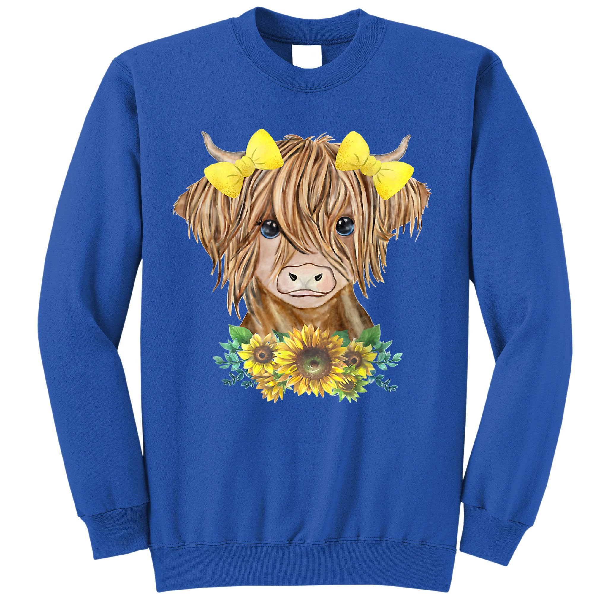 Highland Cow With Sunflowers Sweatshirt