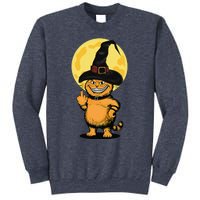 Halloween Cat Wearing Witch Hat With The Middle Finger Funny Sweatshirt