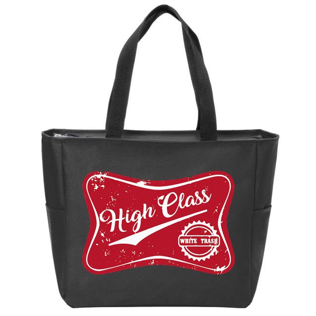 High Class White Trash Vintage Country For Men & Women Zip Tote Bag