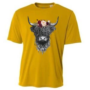 Highland Cow Western Country Cooling Performance Crew T-Shirt