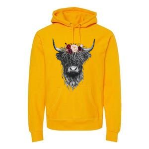 Highland Cow Western Country Premium Hoodie