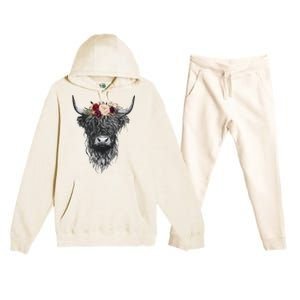 Highland Cow Western Country Premium Hooded Sweatsuit Set