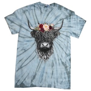 Highland Cow Western Country Tie-Dye T-Shirt