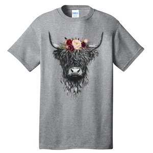 Highland Cow Western Country Tall T-Shirt