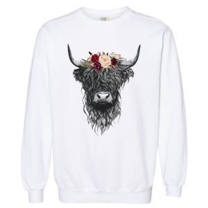 Highland Cow Western Country Garment-Dyed Sweatshirt