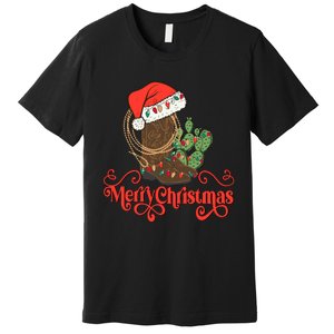 Howdy Christmas Western Xmas Cowboy Boots Country Christmas Premium T-Shirt