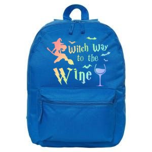 Halloween Costumes Witch Way To The Wine Lover Fun Gift 16 in Basic Backpack