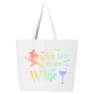 Halloween Costumes Witch Way To The Wine Lover Fun Gift 25L Jumbo Tote