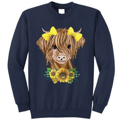 Highland Cow With Sunflowers Sweatshirt