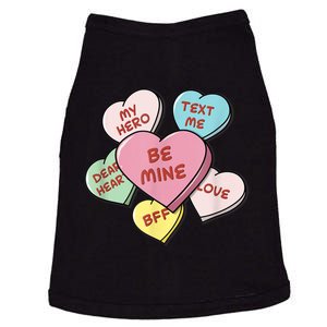 Heart Candies With Sweetie Messages Pastels Valentine's Day Doggie Tank