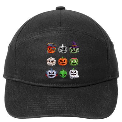 Halloween Costume Women Pumpkin Characters 7-Panel Snapback Hat