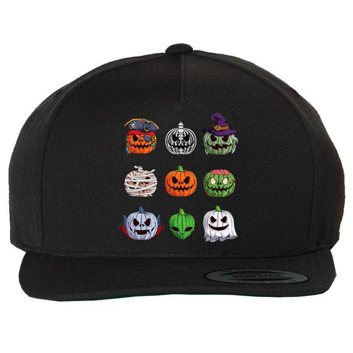 Halloween Costume Women Pumpkin Characters Wool Snapback Cap