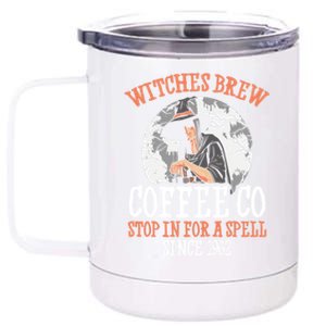 Halloween Coffee Witch Witches Brew Coffee Company Gift 12 oz Stainless Steel Tumbler Cup