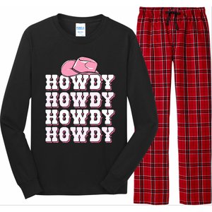 Howdy Cow Western Country Cowgirl Long Sleeve Pajama Set