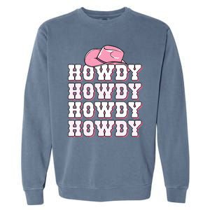 Howdy Cow Western Country Cowgirl Garment-Dyed Sweatshirt