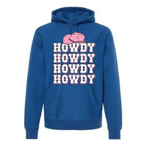 Howdy Cow Western Country Cowgirl Premium Hoodie