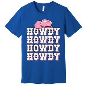 Howdy Cow Western Country Cowgirl Premium T-Shirt