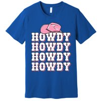 Howdy Cow Western Country Cowgirl Premium T-Shirt