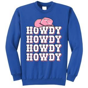 Howdy Cow Western Country Cowgirl Tall Sweatshirt