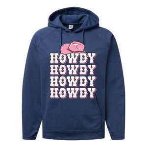 Howdy Cow Western Country Cowgirl Performance Fleece Hoodie