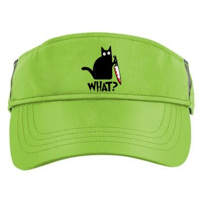 Halloween Cat What Funny Murderous Black Cat With Knife Adult Drive Performance Visor