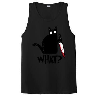 Halloween Cat What Funny Murderous Black Cat With Knife PosiCharge Competitor Tank