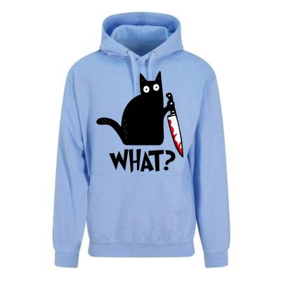 Halloween Cat What Funny Murderous Black Cat With Knife Unisex Surf Hoodie