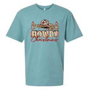 Howdy Christmas Western Merry Christmas Holiday Funny Gift Sueded Cloud Jersey T-Shirt