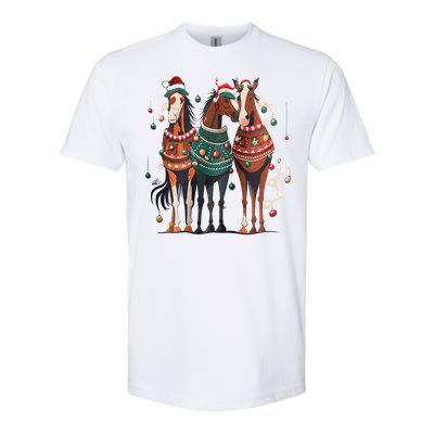 Horse Christmas Xmas Horseback Riding Farm Softstyle CVC T-Shirt