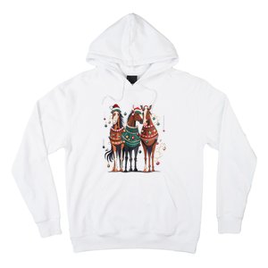 Horse Christmas Xmas Horseback Riding Farm Hoodie