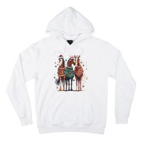 Horse Christmas Xmas Horseback Riding Farm Hoodie