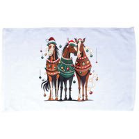 Horse Christmas Xmas Horseback Riding Farm Microfiber Hand Towel