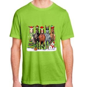 Horse Christmas Xmas Horseback Riding Farm Adult ChromaSoft Performance T-Shirt